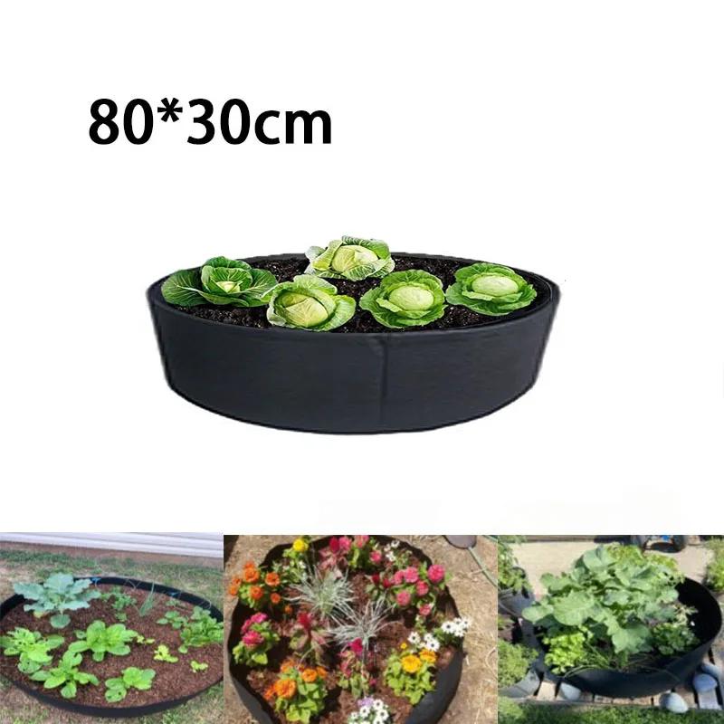 40 Gallons Growing Bags Fabric Garden Round Planting Container Grow Bags 80*30cm Fabric Planter Pot For Plants Nurse